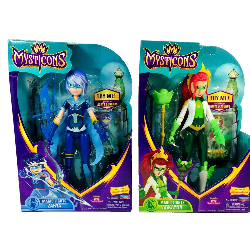 Nickelodeon Mysticons Magic Lights Arkayna Zarya Action Figure Toy Set